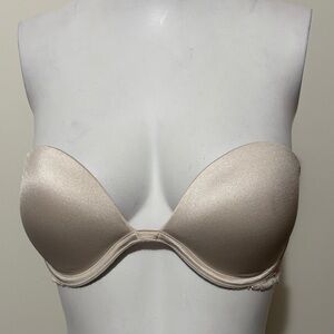 Victoria Secret Pink Strapless Cream Bra